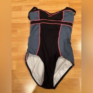 Nike Neon Pink , ‎ Black and Gray Swimsuit